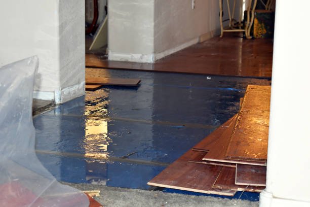 Professional Flood Damage Restoration technician working in Kirkersville, OH